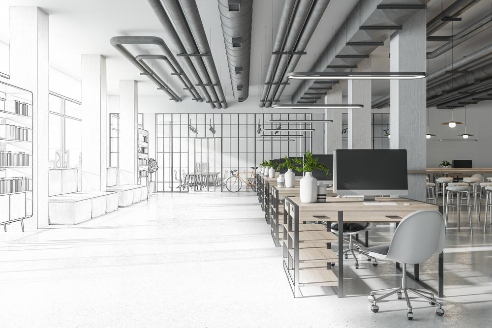 Office fit out in Essex with new partitions, desks, and branded finishes