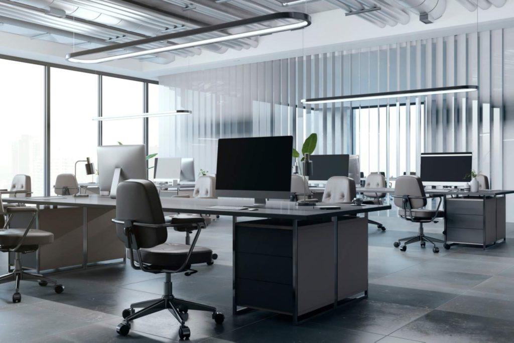 Office dilapidation in Essex showing removal of partitions and reinstated walls